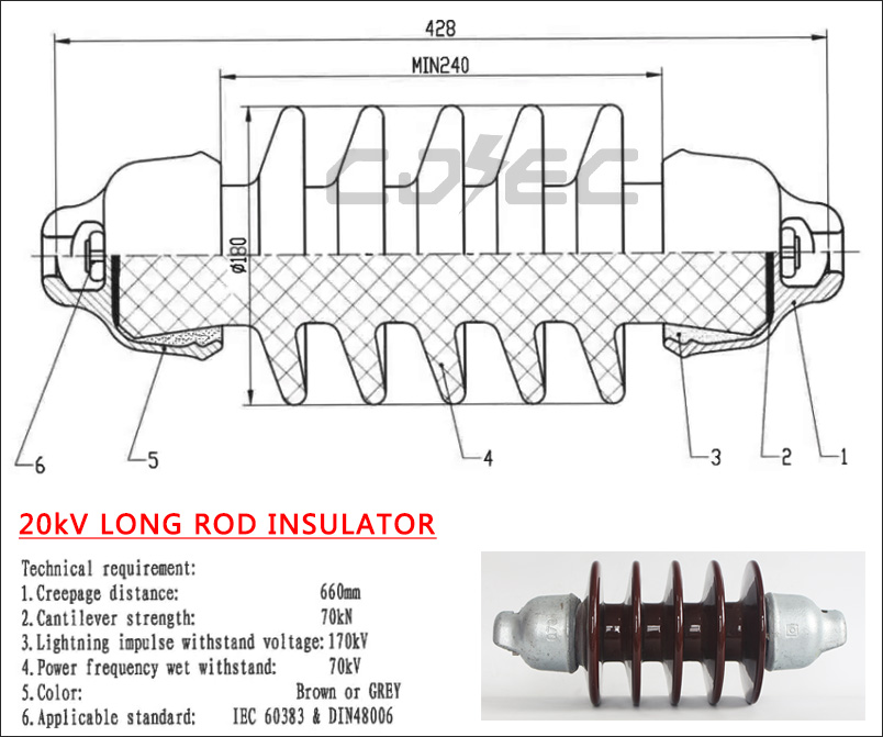 20KV 660mm Long Rod ( (6)