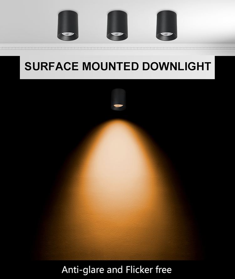 surface mounted dimmable led downlights