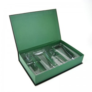 Skin care paper box is insert with PVC book type box