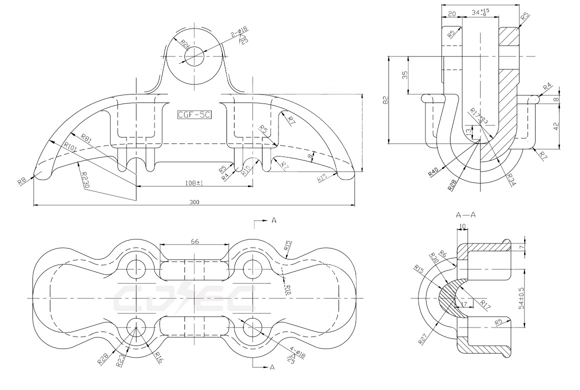 CGF-5C Malleable Iron Suspension Clamp For Electric Power Accessories (6)