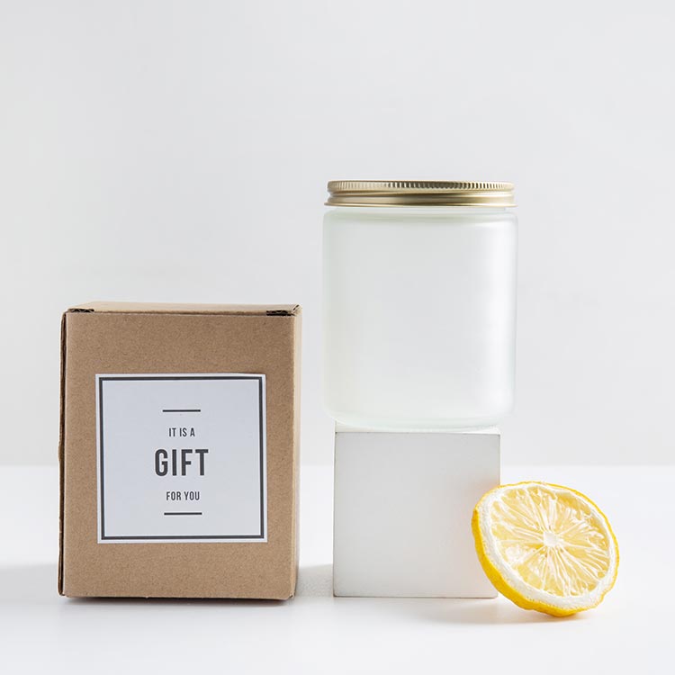 Frosted glass storage jar